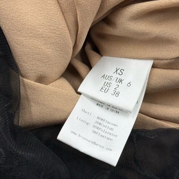 🆕 BRONX & BANCO 🧿 NWOT Jasmine Noir Floral Embroidered Maxi Dress, Sz XS US 2 - Picture 15 of 15